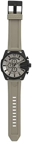 Diesel Mens Mega Chief Stainless Steel Bracelet  Silicone or Leather Band Watch with Analog or Digital Movement