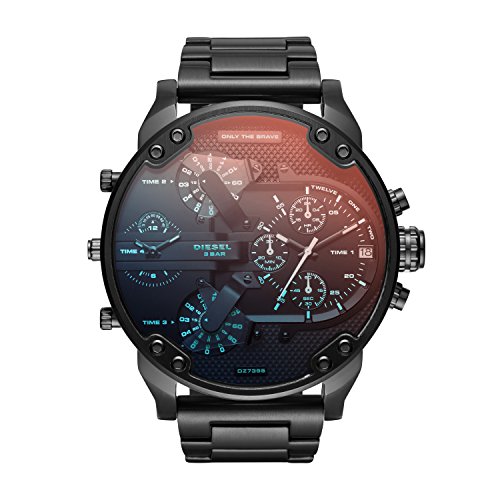 Diesel Mr  Daddy 2 0 Mens Watch with Oversized Chronograph Watch Dial and Stainless Steel  Silicone or Leather Band