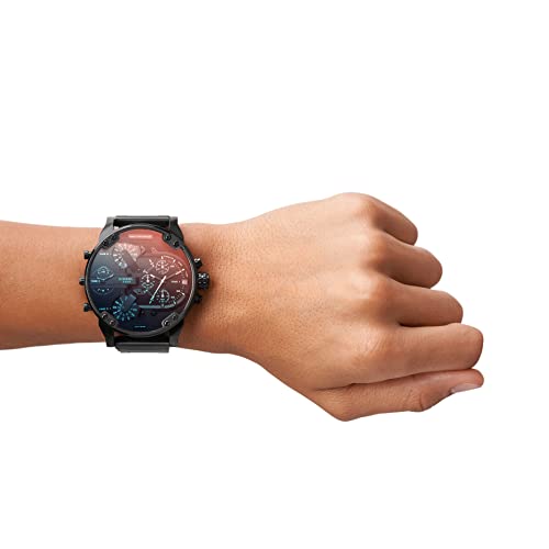 Diesel Mr  Daddy 2 0 Mens Watch with Oversized Chronograph Watch Dial and Stainless Steel  Silicone or Leather Band