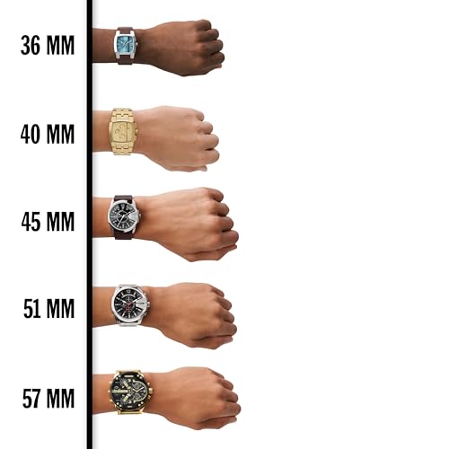 Diesel Mr  Daddy 2 0 Mens Watch with Oversized Chronograph Watch Dial and Stainless Steel  Silicone or Leather Band