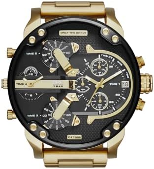 Diesel Mr  Daddy Watch for Men  Quartz Multifunctional Movement with Stainless Steel Strap