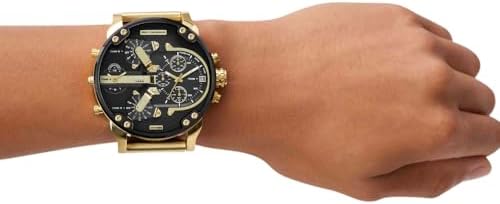 Diesel Mr  Daddy Watch for Men  Quartz Multifunctional Movement with Stainless Steel Strap