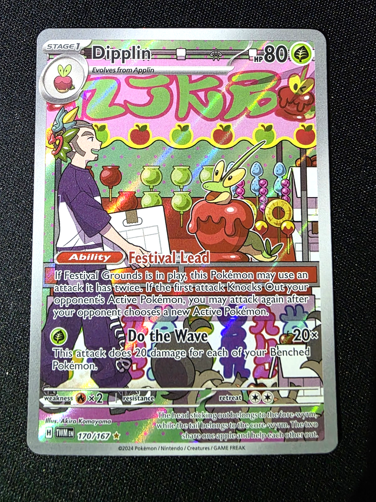 Dipplin 170/167 Illustration Rare Pokemon Scarlet & Violet  Twilight Masquerade