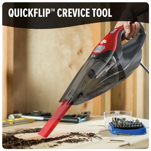 Dirt Devil Scorpion Plus Handheld Vacuum Cleaner  Powerful Suction  Lightweight  Includes Pivoting Stair and Upholstery Tool  Crevice Tool  Corded Portable Vacuum Cleaner