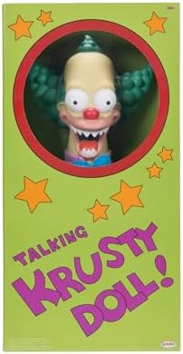 Disney The Simpsons Talking Krusty Doll Plush  16 Inches Tall Good and Evil Krusty Pull String Doll Toy  from The Classic Treehouse of Horror III Episode