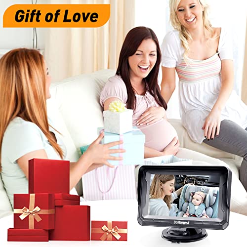 DoHonest Baby Car Camera HD 1080P   Rear Facing Car Baby Monitor with Night Vision  Adjustable View Angle  Easy Setup  Anti Glare Display  Safety for Kids & Infants