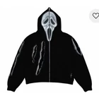 Don Toliver x SCREAM x Cactus Jack GHOSTFACE Zip Slasher Black Hoodie Size 2XL