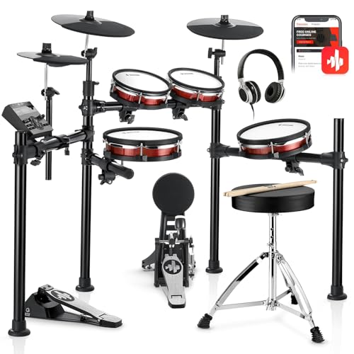 Donner DED 200 MAX Electronic Drum Set with Industry Standard Mesh Heads  10 Snare  8  Tom  10 Tom  12 Crash  450  Authentic Sounds for Optimal Performance and Feel NEW