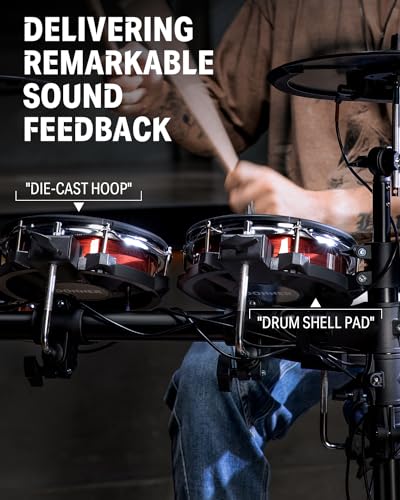Donner DED 200 MAX Electronic Drum Set with Industry Standard Mesh Heads  10 Snare  8  Tom  10 Tom  12 Crash  450  Authentic Sounds for Optimal Performance and Feel NEW