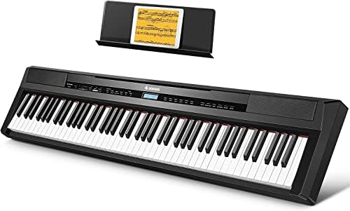 Donner DEP 20 Beginner Digital Piano 88 Key Full Size Weighted Keyboard  Portable Electric Piano with Sustain Pedal  Power Supply
