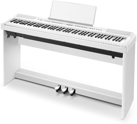 Donner DEP 20 Beginner Digital Piano 88 Key Full Size Weighted Keyboard  Portable Electric Piano with Sustain Pedal  Power Supply