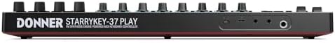 Donner STARRYKEY 37 PLAY MIDI Keyboard Controller  37 Key Portable MIDI Controller with 128 Build in Voices  16 Drum Pads  Arpeggio  Sequencer  USB/Wireless Connection  4 DAW Software & 40 Courses