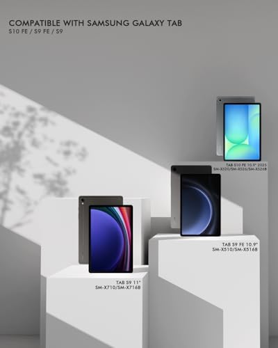 Doohoeek Keyboard Folio for Samsung Galaxy S10 Fe 10 9 2025 / S9 FE / S9  Bluetooth Keyboard Touch with 7 Color Backlit & Any Angle Stand & Cover Case for Galaxy S10 Fe 10 9 Inch Accessory