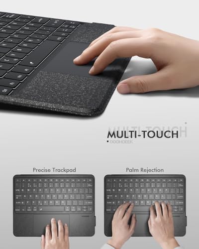 Doohoeek Keyboard Folio for Samsung Galaxy S10 Fe 10 9 2025 / S9 FE / S9  Bluetooth Keyboard Touch with 7 Color Backlit & Any Angle Stand & Cover Case for Galaxy S10 Fe 10 9 Inch Accessory