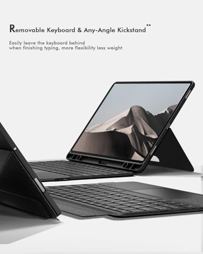 Doohoeek Keyboard Folio for Samsung Galaxy S10 Fe 10 9 2025 / S9 FE / S9  Bluetooth Keyboard Touch with 7 Color Backlit & Any Angle Stand & Cover Case for Galaxy S10 Fe 10 9 Inch Accessory