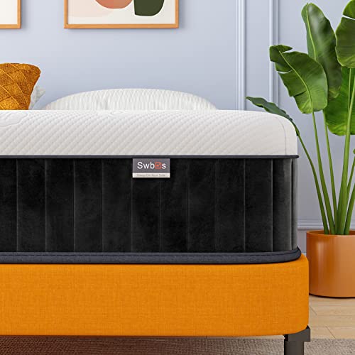 Double Mattress 12 Inch Full Size Hybrid Mattresses  Full Bed Matress in a Box  Pressure Relief & Fiberglass Free  Firm Mattress Double Size