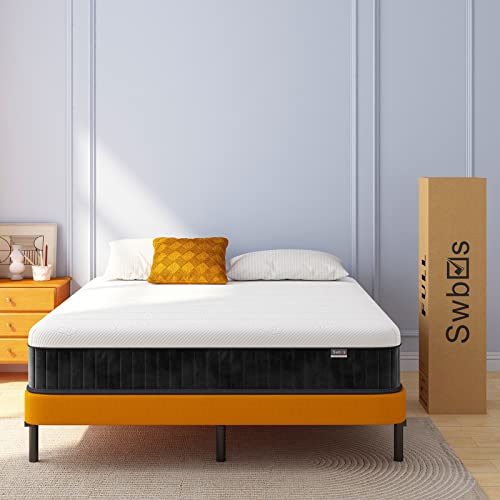 Double Mattress 12 Inch Full Size Hybrid Mattresses  Full Bed Matress in a Box  Pressure Relief & Fiberglass Free  Firm Mattress Double Size