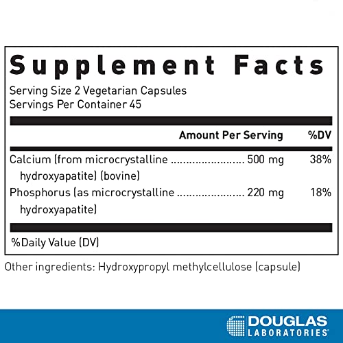 Douglas Laboratories Calcium Microcrystalline Hydroxyapatite   Teeth & Bone Health Support    with Calcium & Phosphorus Micronutrients   Dietary Supplements   90 Tablets