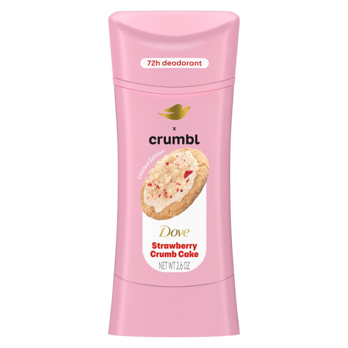 Dove Crumbl Limited Edtion Deodorant Stick Strawberry Crumb Cake  2 6 oz