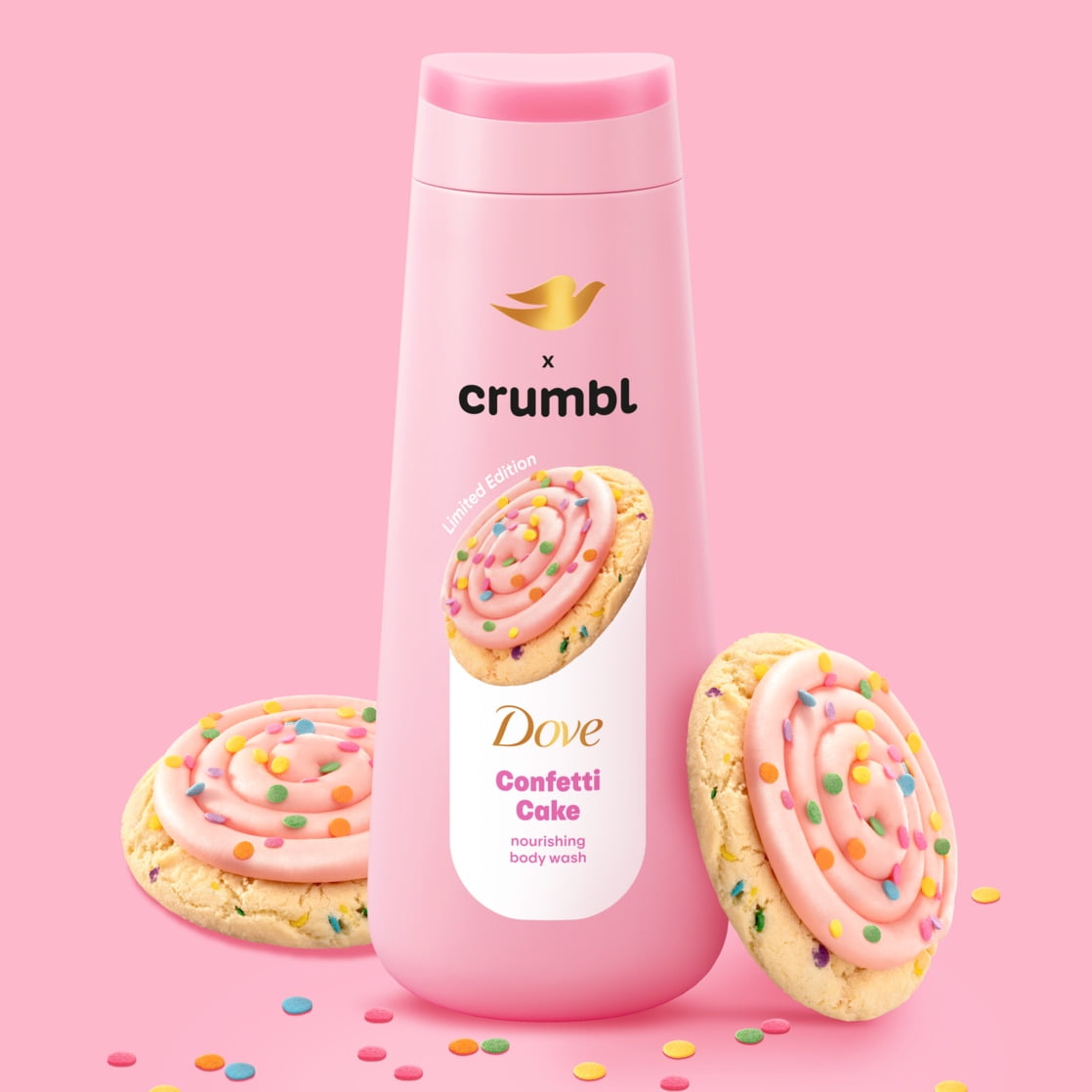 Dove Crumbl Limited Edtion Body Wash Confetti Cake  20 fl oz