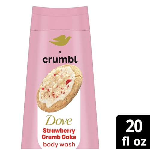 Dove Moisturizing Strawberry Crumb Cake Body Wash & Scrub Combo  20oz Wash   15oz Scrub  Limited Edition  Paraben & Sulfate Free  For Body  Improves Skin Texture  Moisturizes