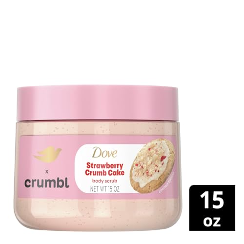 Dove Moisturizing Strawberry Crumb Cake Body Wash & Scrub Combo  20oz Wash   15oz Scrub  Limited Edition  Paraben & Sulfate Free  For Body  Improves Skin Texture  Moisturizes