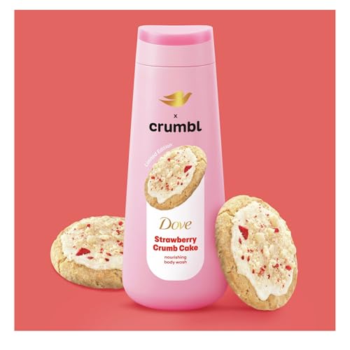 Dove Moisturizing Strawberry Crumb Cake Body Wash & Scrub Combo  20oz Wash   15oz Scrub  Limited Edition  Paraben & Sulfate Free  For Body  Improves Skin Texture  Moisturizes