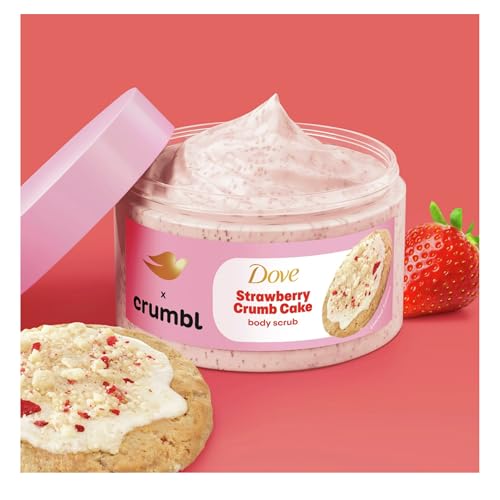 Dove Moisturizing Strawberry Crumb Cake Body Wash & Scrub Combo  20oz Wash   15oz Scrub  Limited Edition  Paraben & Sulfate Free  For Body  Improves Skin Texture  Moisturizes