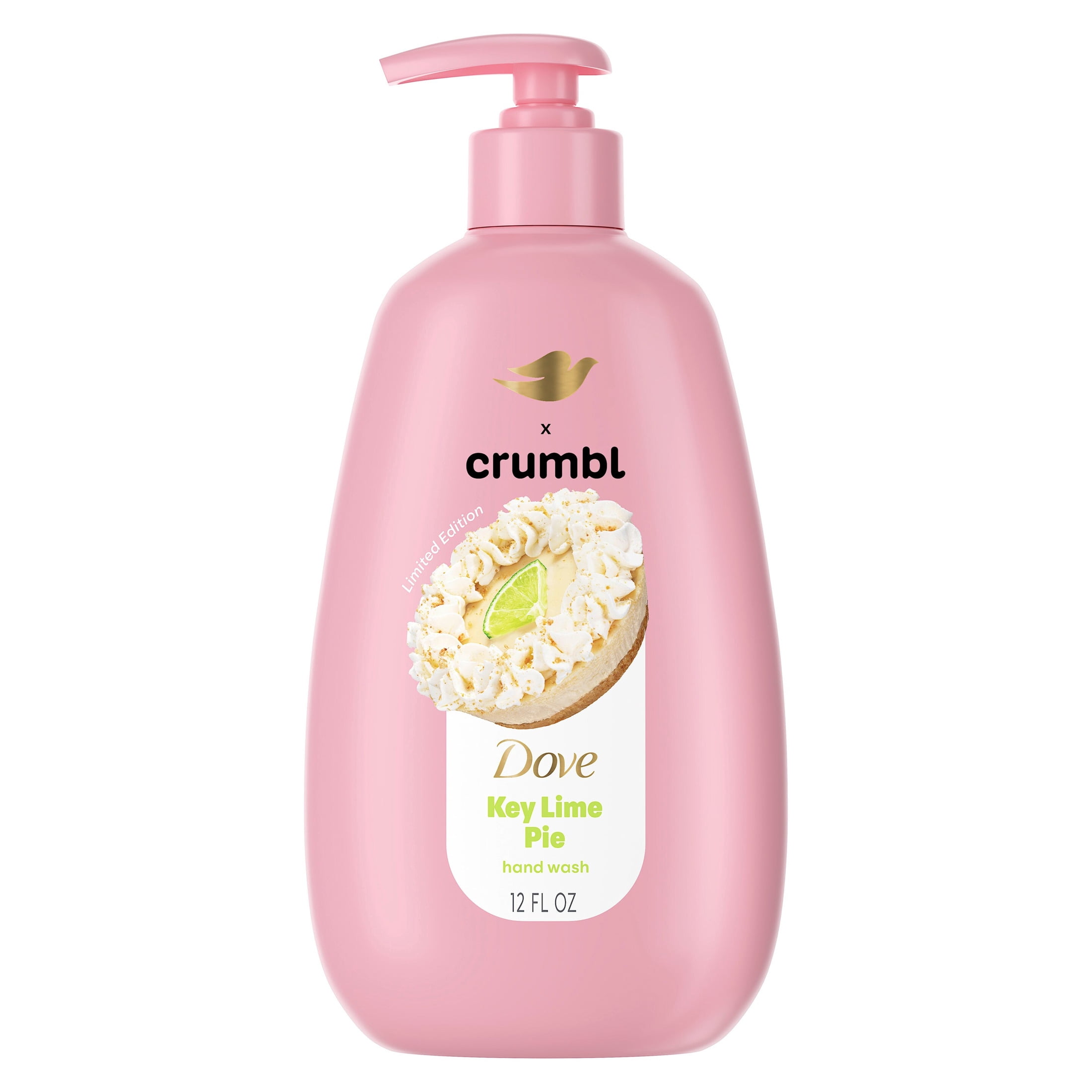 Dove & Crumbl Limited Edition Liquid Hand Soap Key Lime Pie Cleanses & Nourishes Hands  12 fl oz