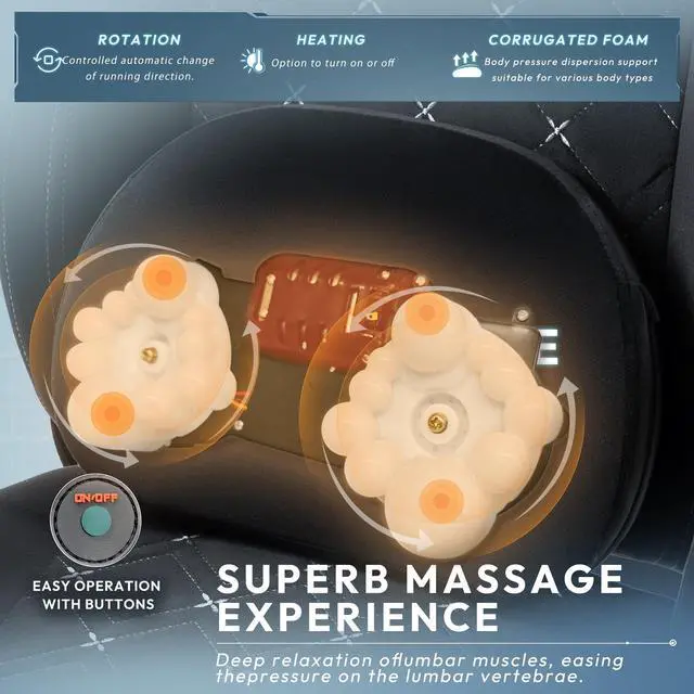 Dowinx Gaming Chair Fabric with Heated Shiatsu Massage Lumbar Support  Big and Tall Game Chair Breathable with Footrest and Pocket Spring Cushion  High Back Computer Chair for Adult  Black