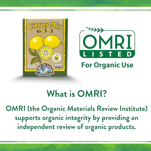 Down To Earth All Natural Fertilizers Organic Citrus Mix   Plant Food for Lemons  Limes  Oranges and Avocados 6 3 3  25 lb