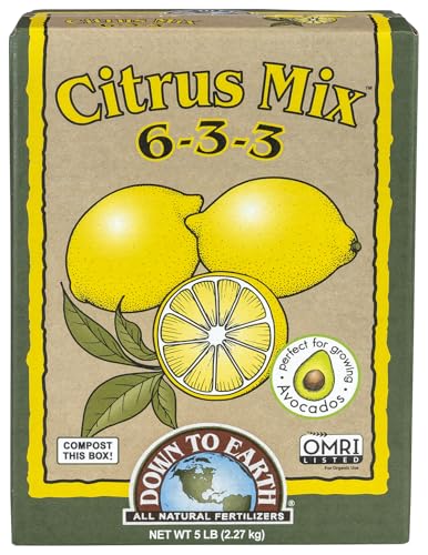 Down To Earth All Natural Fertilizers Organic Citrus Mix   Plant Food for Lemons  Limes  Oranges and Avocados 6 3 3  5 lb
