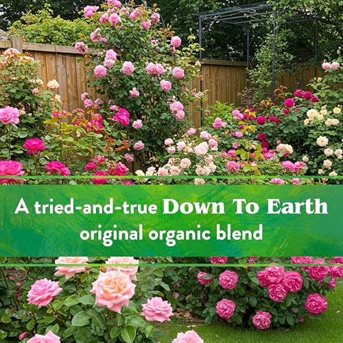 Down To Earth All Natural Fertilizers Organic Rose & Flower Mix   Plant Food for Roses  Bulbs  Flowers and Ornamentals 4 8 4  1 lb
