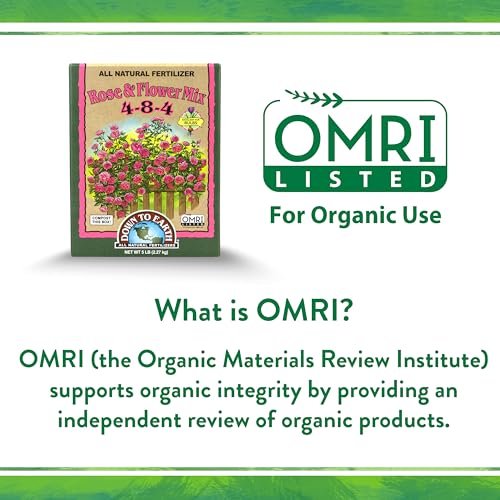 Down To Earth All Natural Fertilizers Organic Rose & Flower Mix   Plant Food for Roses  Bulbs  Flowers and Ornamentals 4 8 4  1 lb