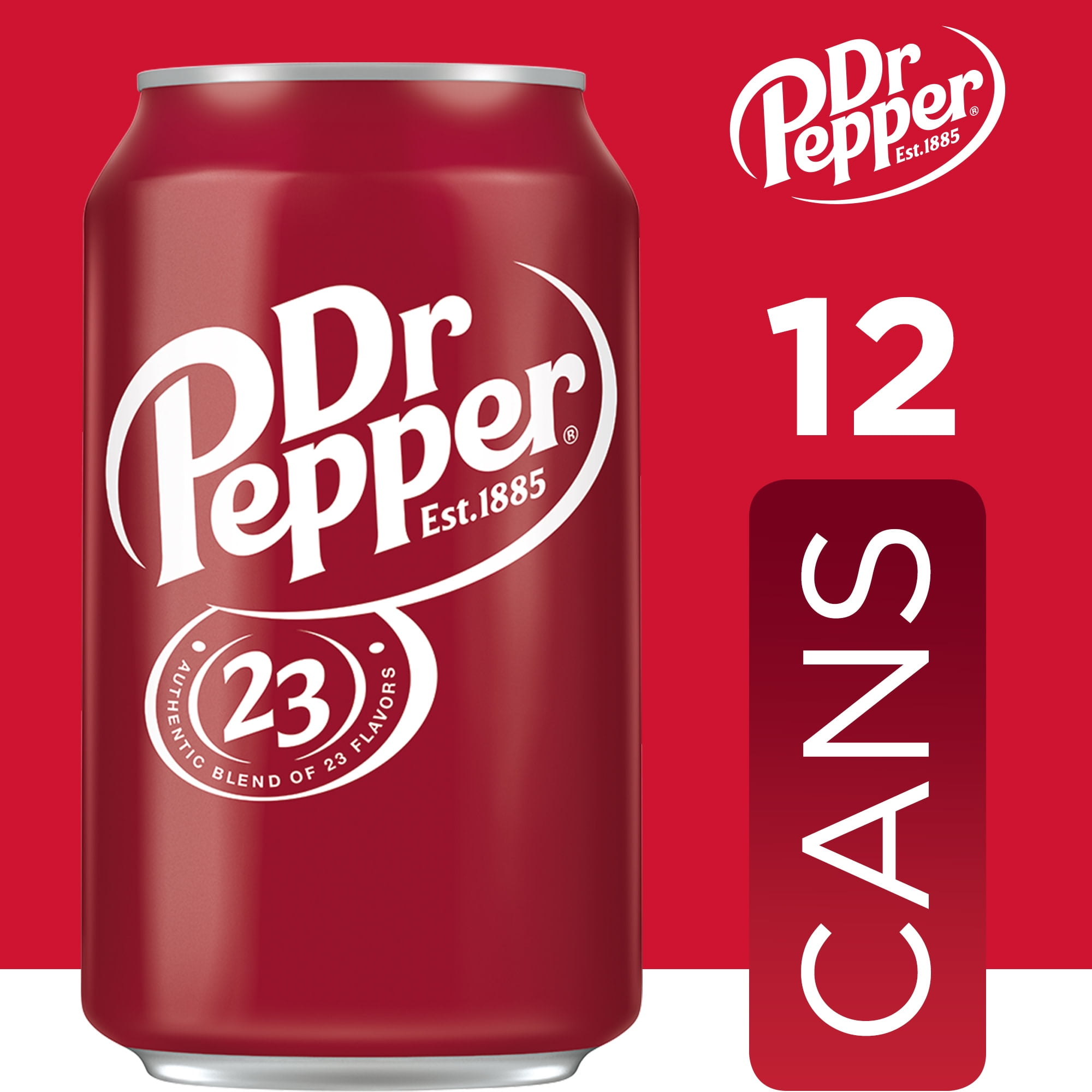 Dr Pepper Soda Pop  12 fl oz  12 Pack Cans