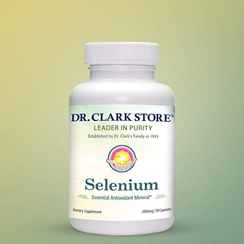 Dr  Clark Selenium Supplement 200 Mcg   Dietary Capsules with Essential Mineral   Improves Thyroid Function  Immune Support   100 Capsules