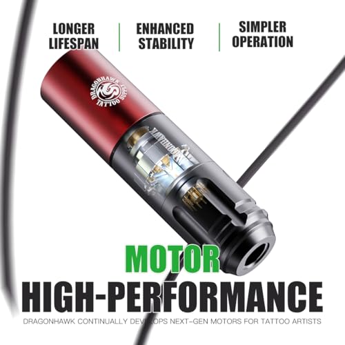 Dragonhawk A1 Beginner Tattoo Kit  Wireless Complete Pro Tattoo Gun Pen Machine Kit  Cartridges Tattoo Machine Needles