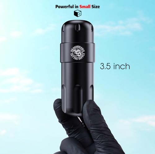 Dragonhawk Complete Tattoo Gun Kit Cordless Tattoo Machine Pen Kit Beginner Pro Tattoo Kit Cartridges Needles Coreless Motor 3 5mm Stroke Length