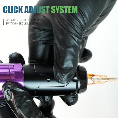 Dragonhawk L3 Tattoo Kit  Cordless/Cord Complete Tattoo Gun Kit Pen Machine  7 Strokes Length  2 Batteries 2 000mAh Power Supply with Extra Battery Rca Jack Part  Pro Tattoo Needles for Beginner