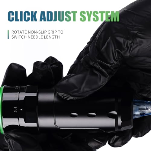 Dragonhawk L3 Tattoo Kit  Cordless/Cord Complete Tattoo Gun Kit Pen Machine  7 Strokes Length  2 Batteries 2 000mAh Power Supply with Extra Battery Rca Jack Part  Pro Tattoo Needles for Beginner