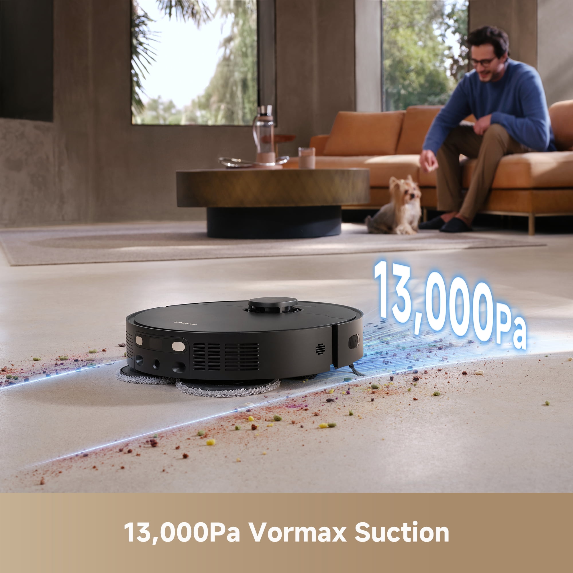 Dreame GoVac 400 Robot Vacuum and Mop with Auto Empty  Mop Self Cleaning  13KPa Suction  Ultrasonic Carpet Sensing