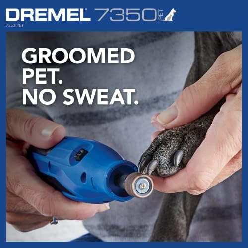 Dremel 7350 PET 4V Pet & Dog Nail Grinder  Easy To Use & Safe Nail Trimmer  Professional Pet Grooming Kit   Works on Large  Medium  Small Dogs & Cats