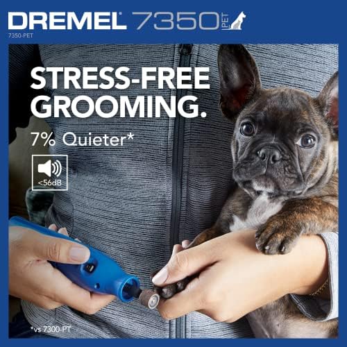 Dremel 7350 PET 4V Pet & Dog Nail Grinder  Easy To Use & Safe Nail Trimmer  Professional Pet Grooming Kit   Works on Large  Medium  Small Dogs & Cats