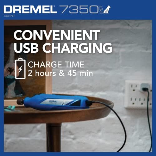 Dremel 7350 PET 4V Pet & Dog Nail Grinder  Easy To Use & Safe Nail Trimmer  Professional Pet Grooming Kit   Works on Large  Medium  Small Dogs & Cats