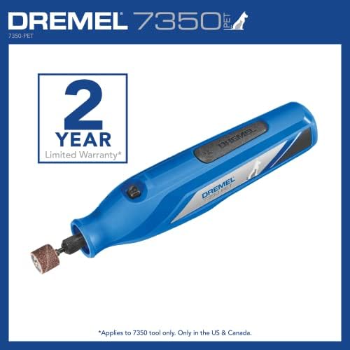 Dremel 7350 PET 4V Pet & Dog Nail Grinder  Easy To Use & Safe Nail Trimmer  Professional Pet Grooming Kit   Works on Large  Medium  Small Dogs & Cats