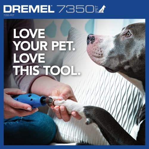Dremel 7350 PET 4V Pet & Dog Nail Grinder  Easy To Use & Safe Nail Trimmer  Professional Pet Grooming Kit   Works on Large  Medium  Small Dogs & Cats