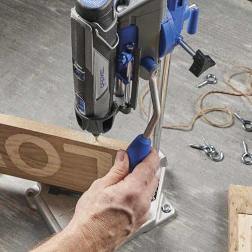 Dremel Drill Press Rotary Tool Workstation Stand with Wrench   Mini Portable Press & Tool Holder   2 Inch Depth  Ideal for Drilling Perpendicular and Angled Holes   220 01