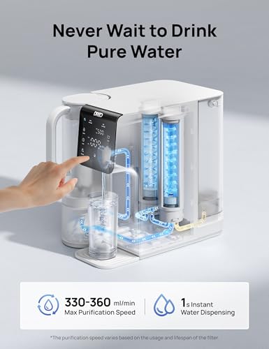 Dreo Reverse Osmosis Water Filter Countertop  7 Stage RO Water Filtration System  Installation Free  Reduce TDS  Water Filter Pitcher for Home  Kitchen  3 1 Pure to Drain  WF511 Upgraded