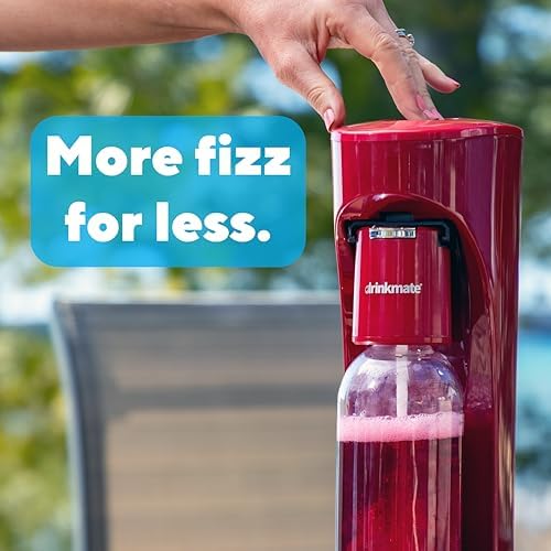 Drinkmate Cilindros roscados de carbonatación de intercambio de CO2 de 60 L, compatible con SodaStream (tornillo), Aarke, Ninja Thirsti, 14.5 onzas, cartucho de repuesto de recipiente de gas (juego de 2)