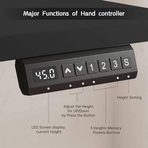 Dual Motor Standing Desk Frame  Electric Adjustable Legs with Memory Presets  Stand Up Desk Frame Workstation  with Cable Management Tray  Headphone Hook  Caster Wheels  for Home Office